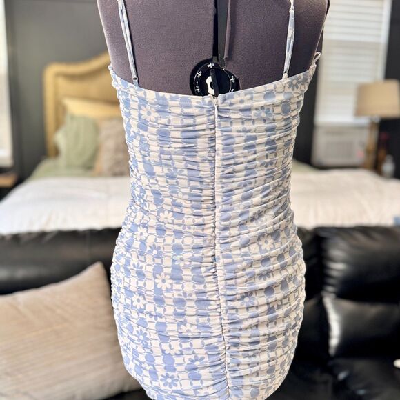 Cotton Candy LA  Bodycon Mini Front Tie, Small‎ Y2K Feminine Disco - Picture 2 of 7